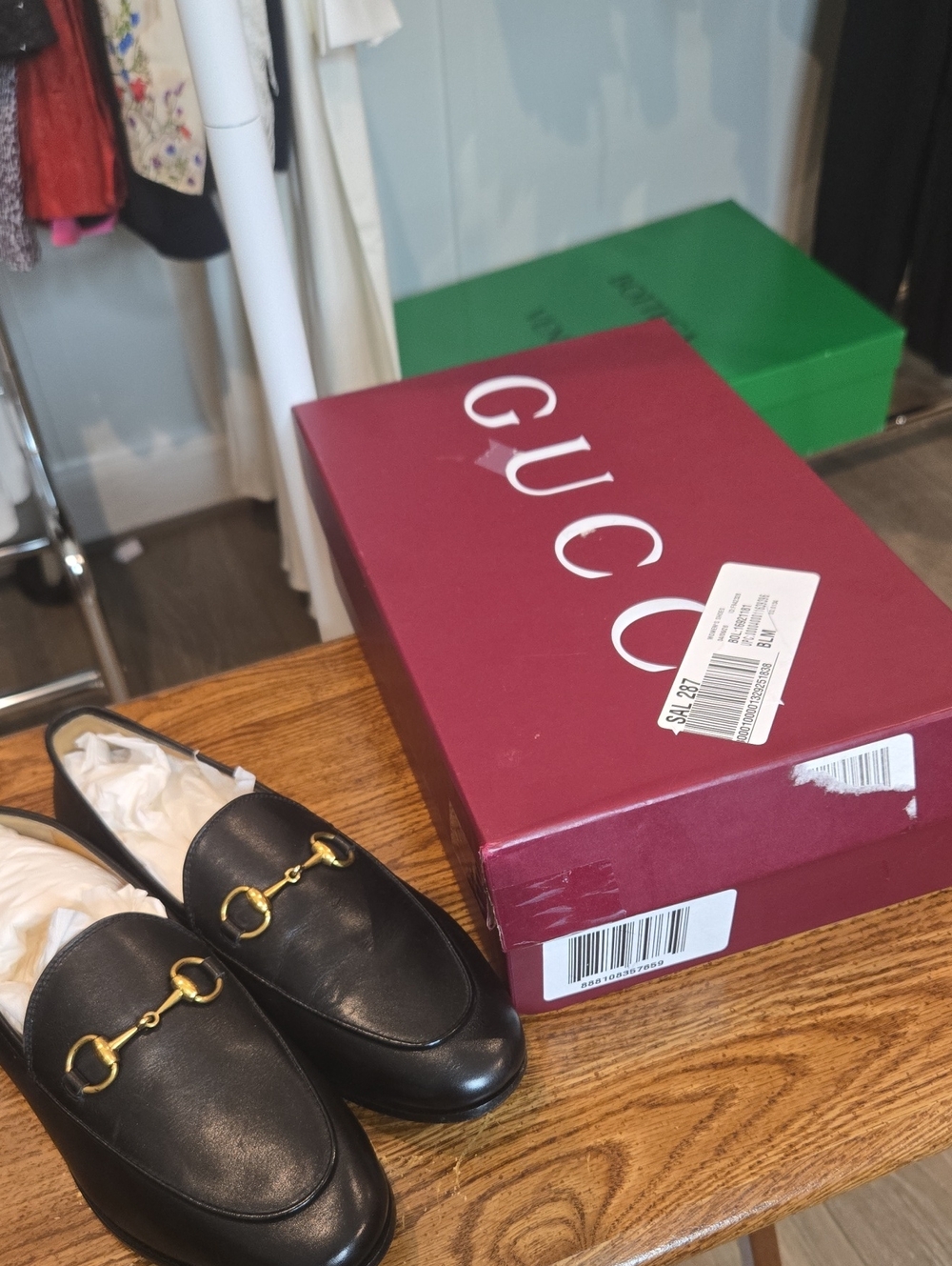 Gucci Black Women's Leather Loafers Sz 37 - Picture 16 of 16